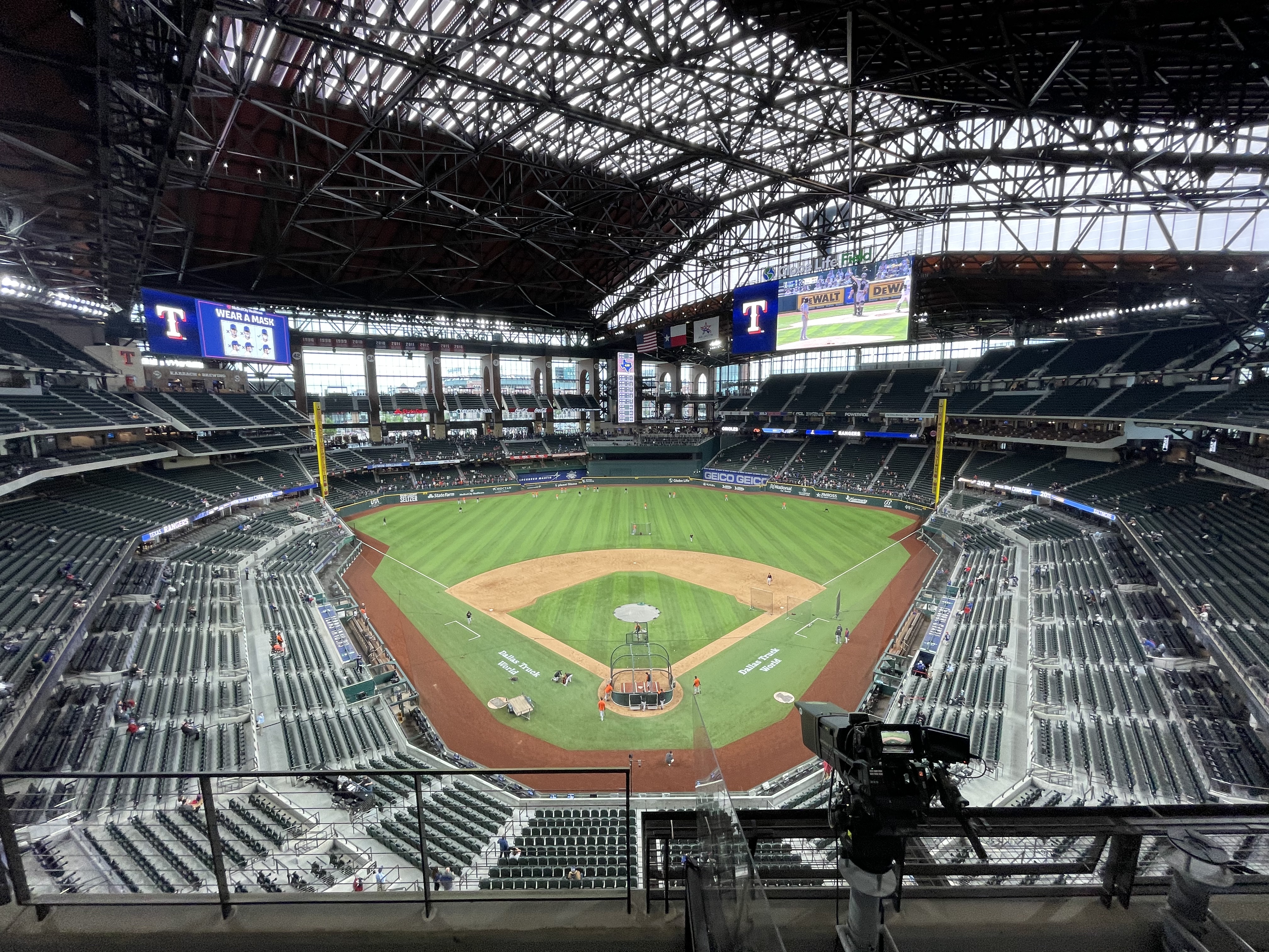 Texas Rangers' Arlington ballpark redo kicks off with road